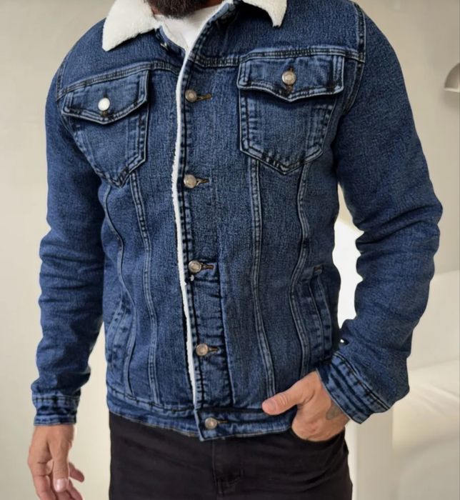 Куртка джинцовая мужская с мехом