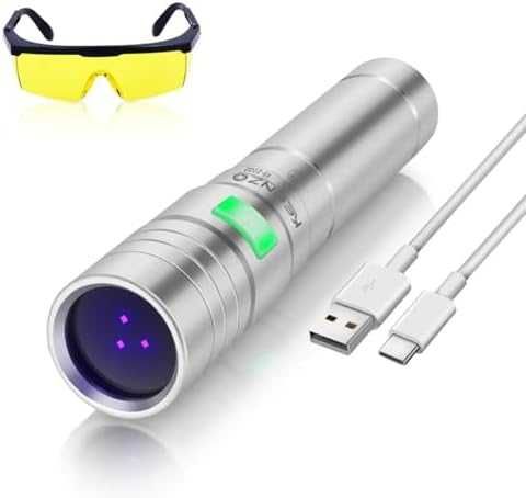 Нов Компактен, мощен, USB зареждане Черна светлина 365nm UV фенер