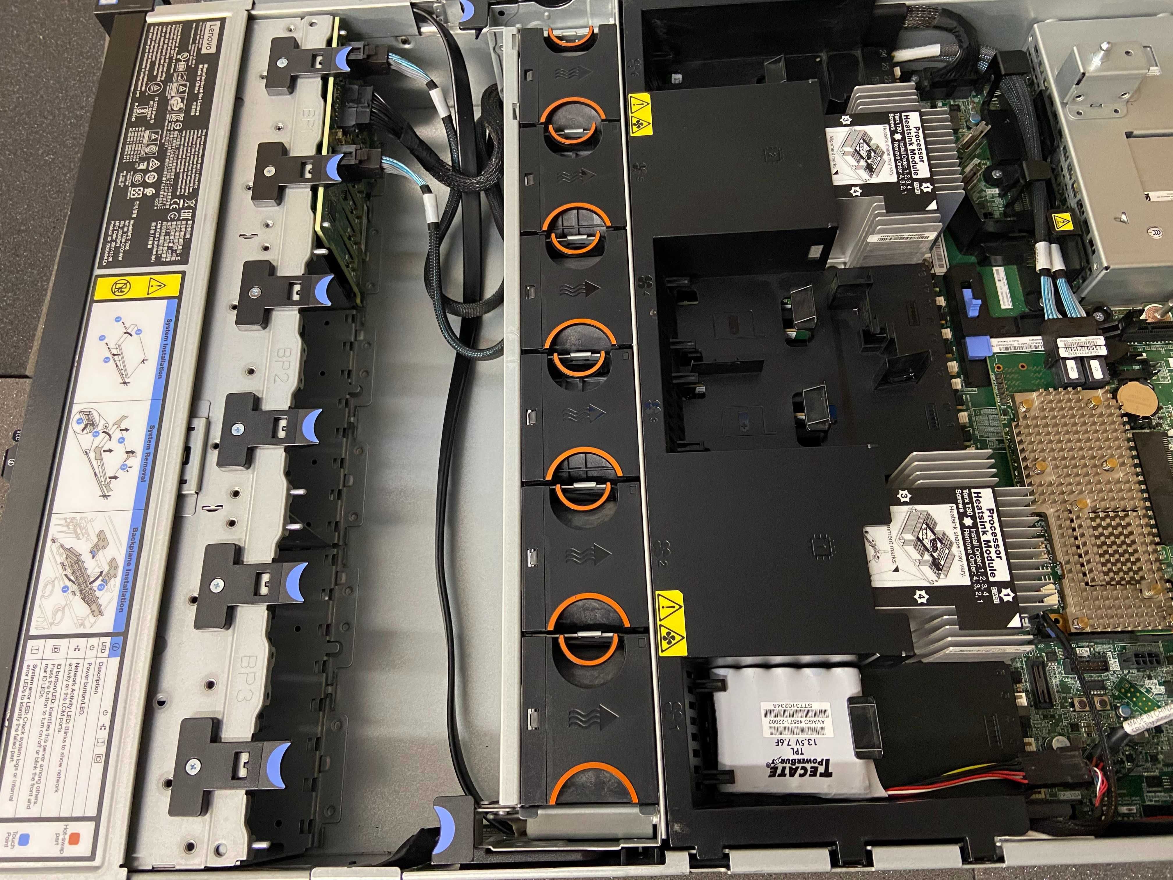 Сървър Lenovo SR650 2*Xeon Gold 6138 40c, 128GB DDR4, RAID 930-8i