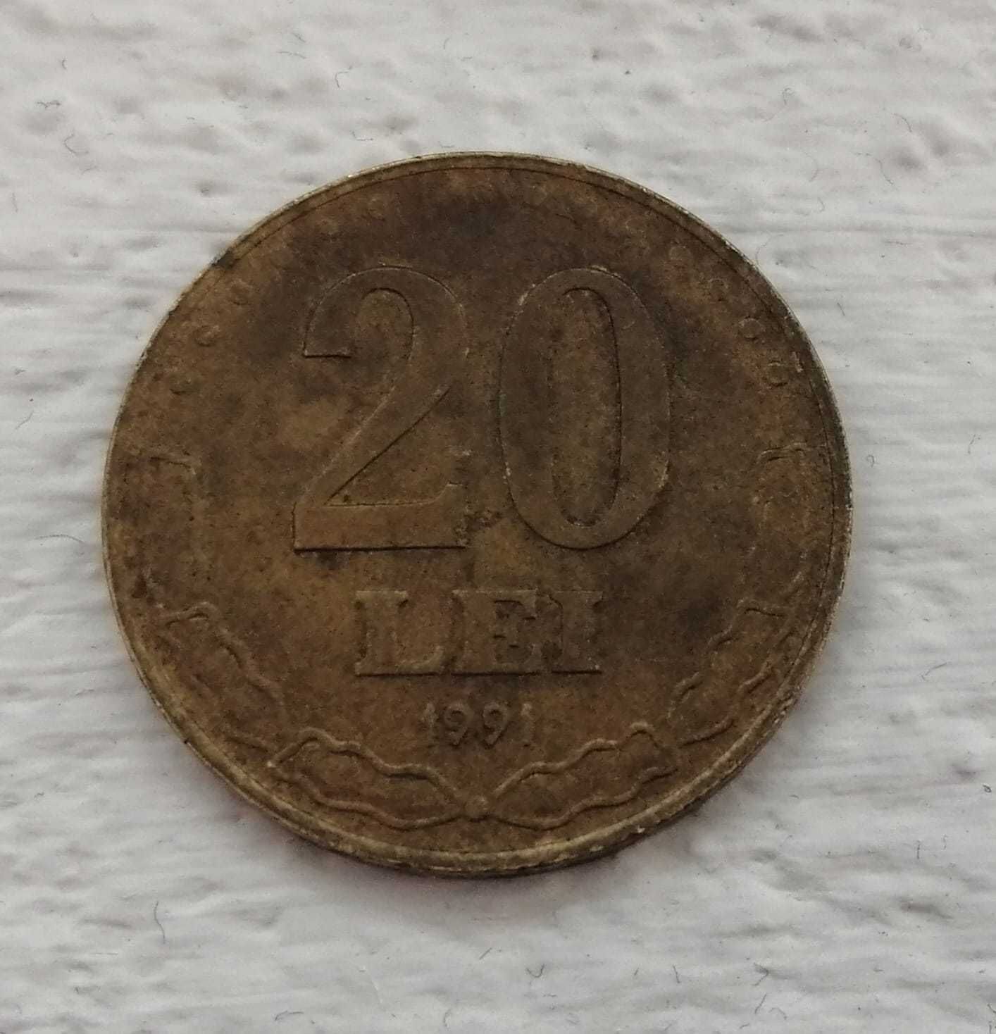 Moneda 20 lei din 1991