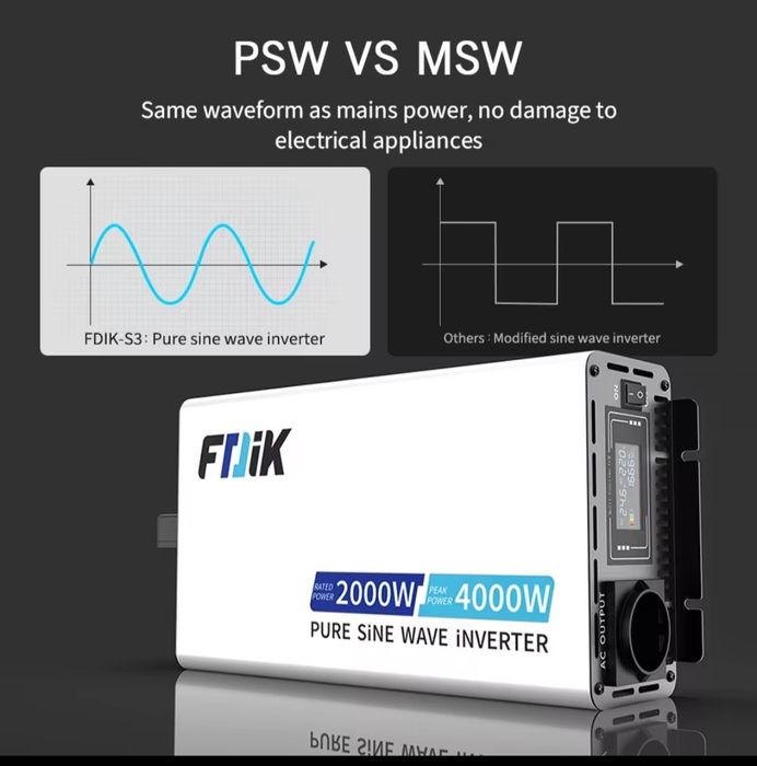 Invertor Sinus Pur FDYK 5000W/ 24Vcc ~220Vca