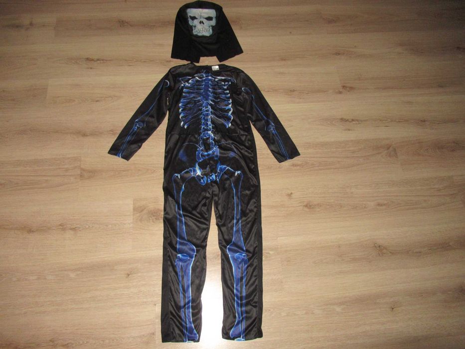 ХЕЛОУИН --СИН СКЕЛЕТ-страхотен гащеризон с маска--134 номер
