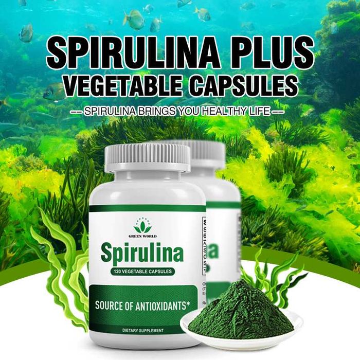 Spirulina Tablete 500bucati Control Greutate Intestin Sanatos Curatare