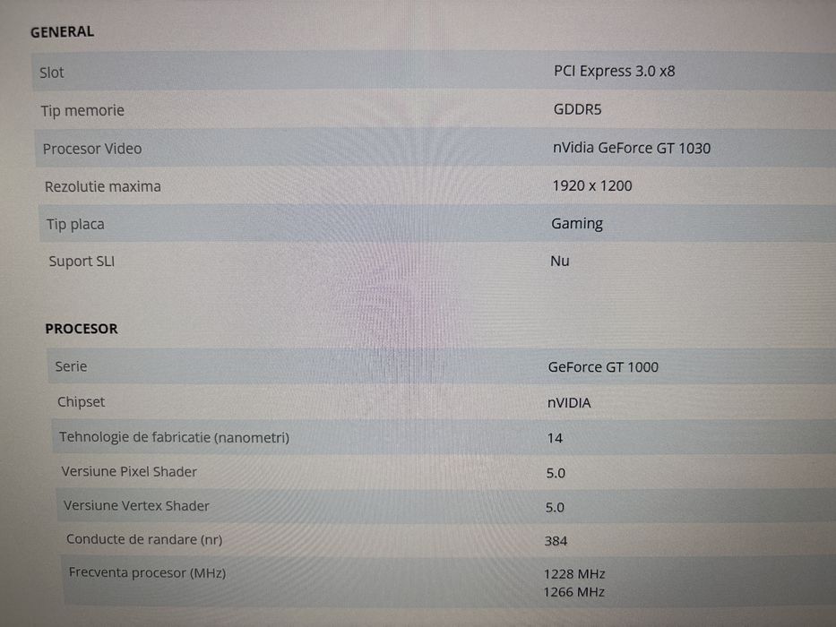 Placa video Asus geForce GT1030 2gb ddr5