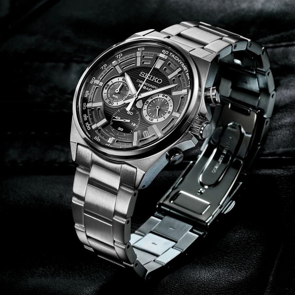 Seiko Essentials Chronograph Black SSB397