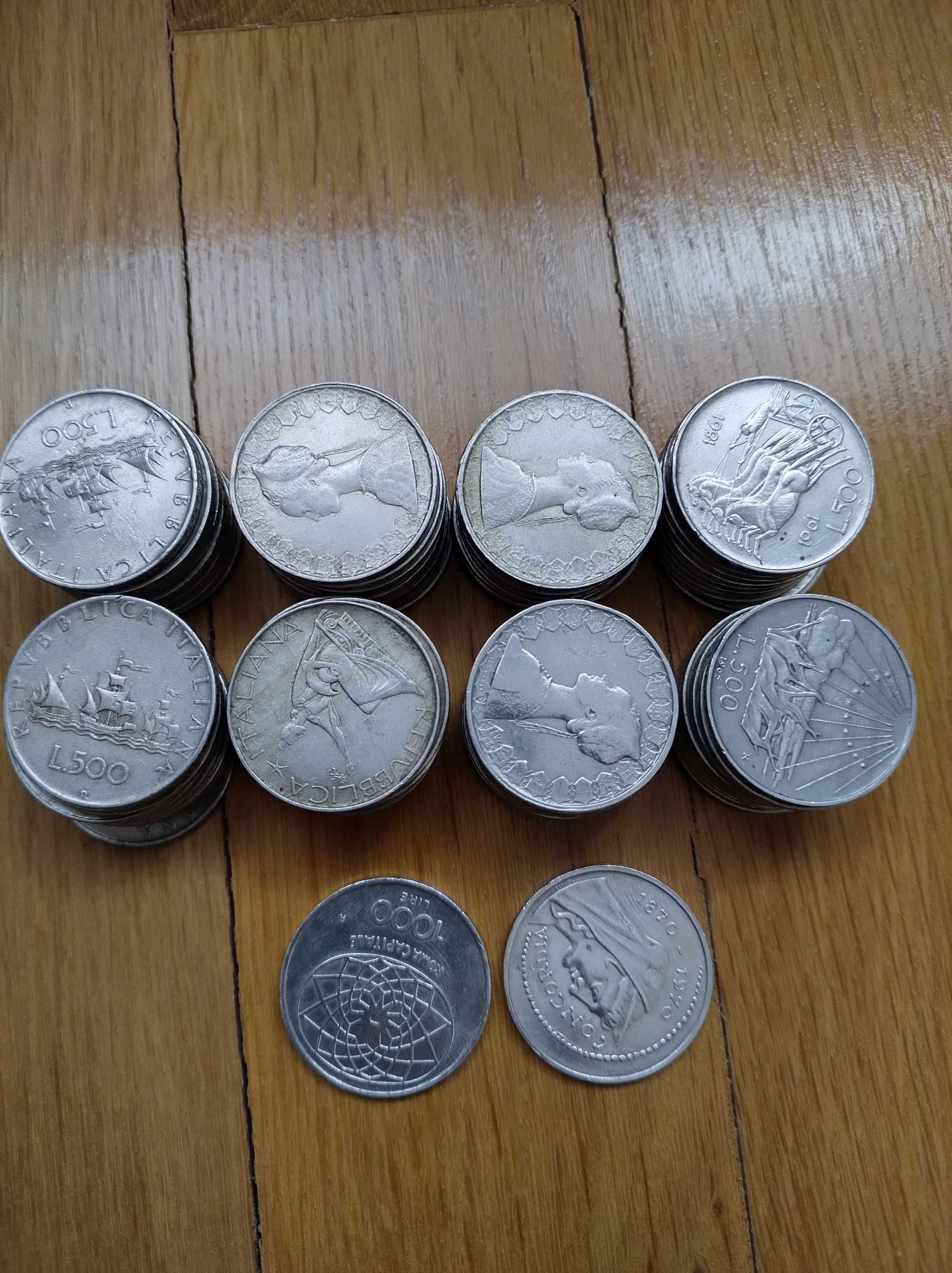 Monezi 500 lire argint