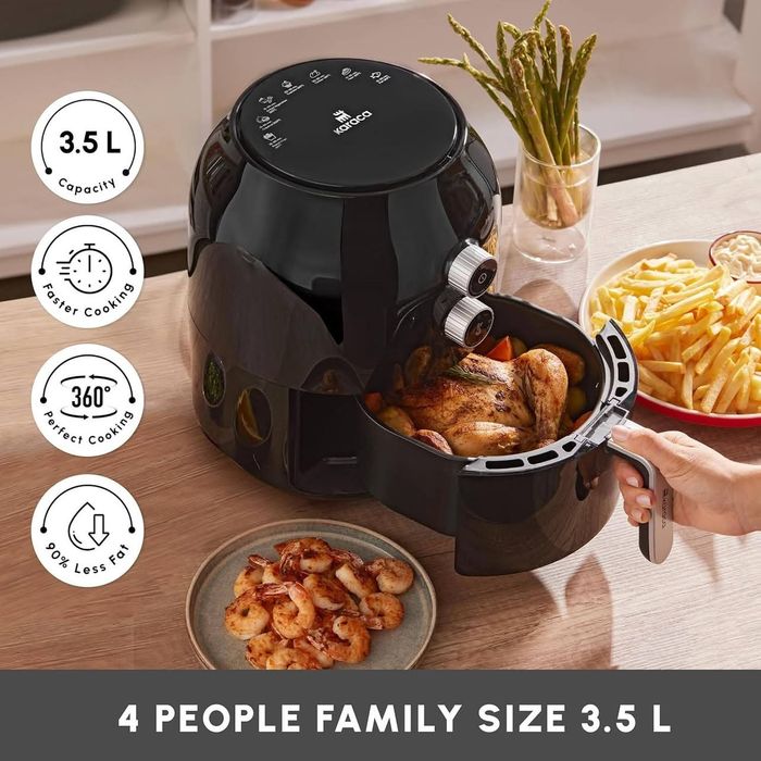 Фритюрник с горещ въздух KARACA 
1350W 3.5литра 7Програми