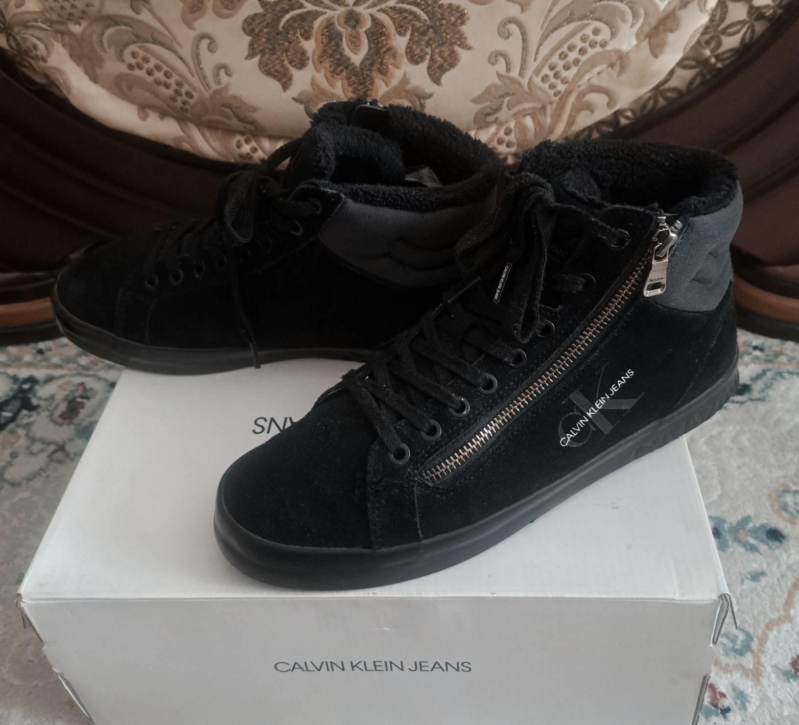 Ботинки Calvin Klein, оригинал, замша, размер 42