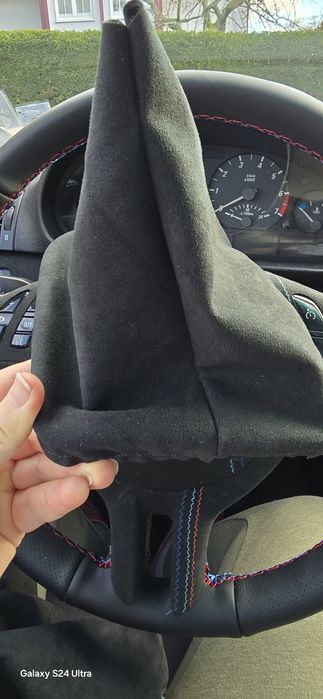 Комплект маншон скоростен лост bmw бмв е46, е36 , е30  алкантара