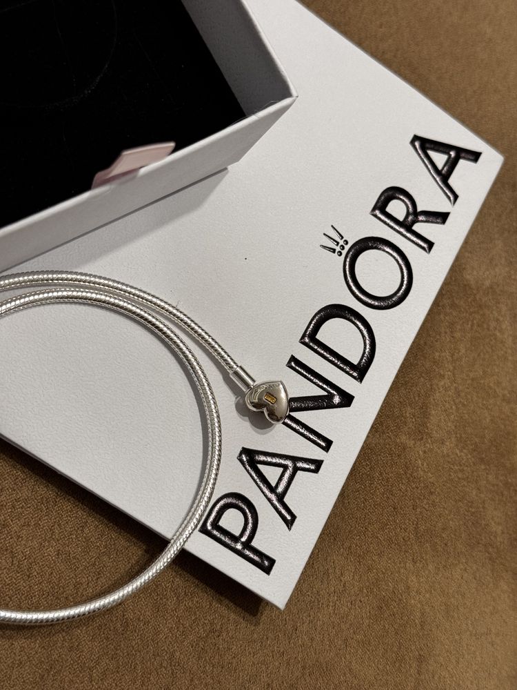 Pandora колие Сърце от злато Пандора