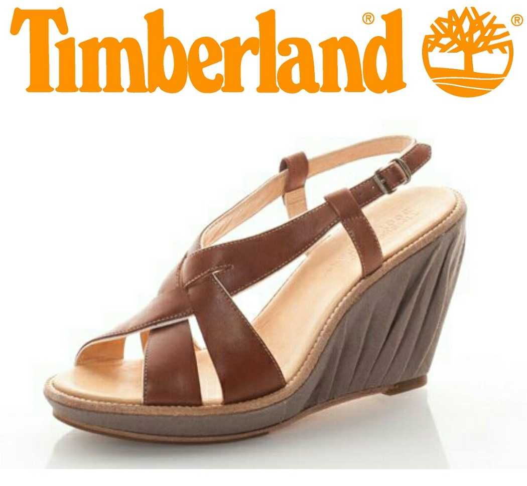 %ПРОМО% TIMBERLAND № 39½ – Дамски кожени сандали с кръстосани каишки
