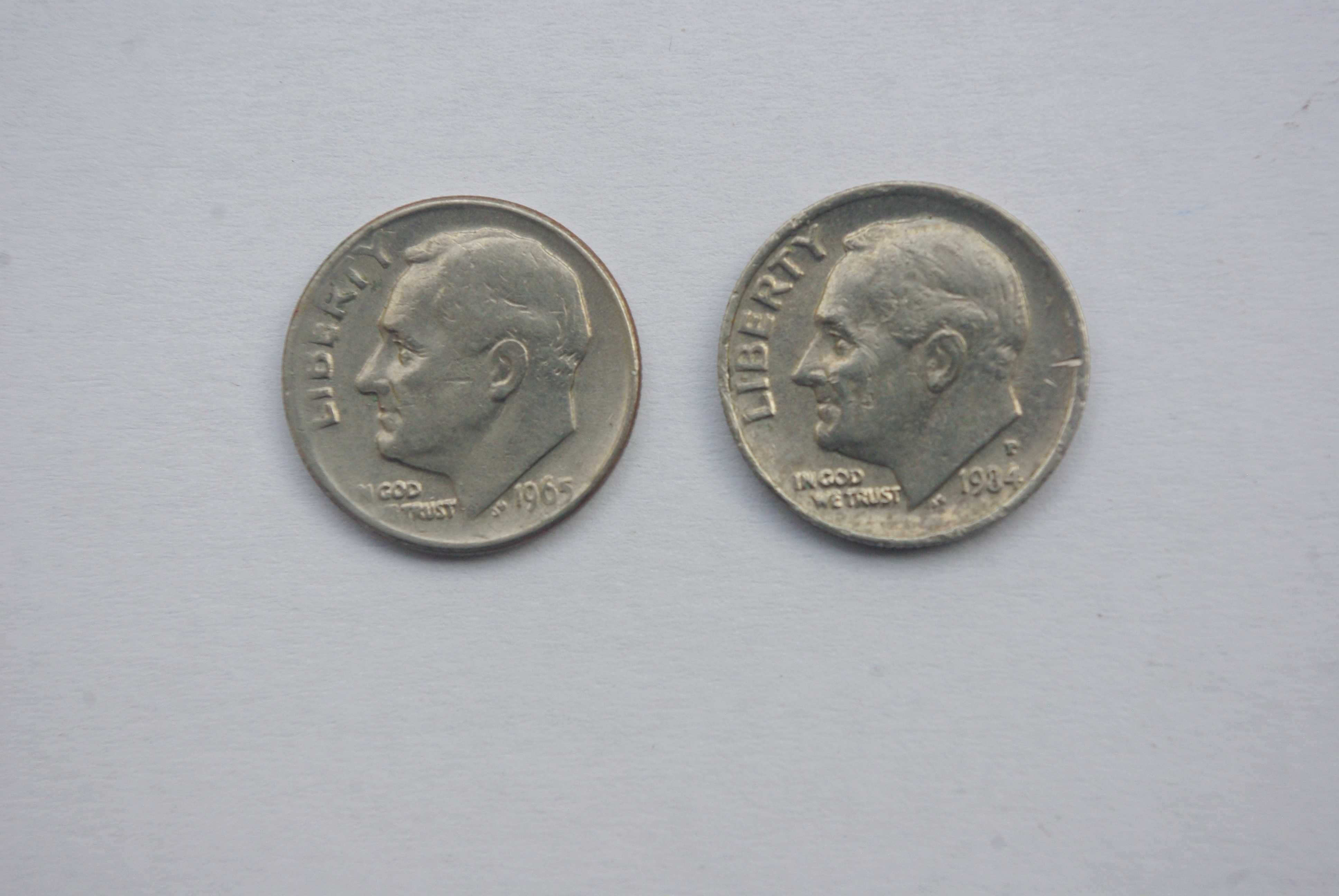 Colectie 14 bucati de 10 centi (dime) USA anii 1965 - 2007