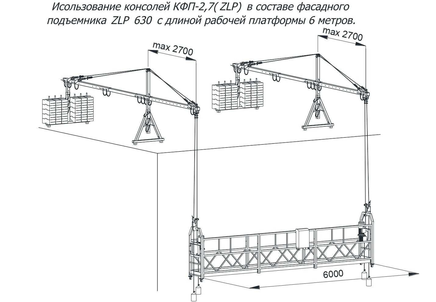 Люлька строительная ZLP 630