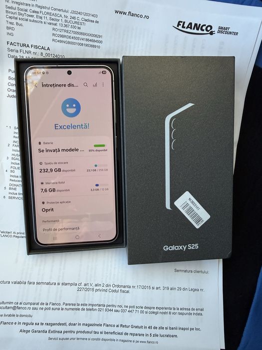 Samsung S25 ca nou