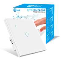 Intrerupator smart touch, WiFi, Sticla securizata, iUni 1G, 10A