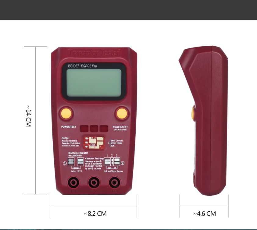 Мультиметр Многоцелевой измеритель-SMD и DIP компонентов ESR02pro