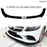 Черен лип спойлер за предна броня Mercedes C W205 Face AMG мерцедес
