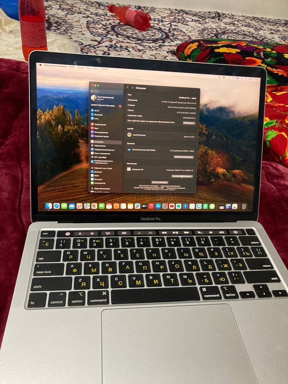 #MacBook i5 512 original zaryatchiklar bor karobka yuq menham bez