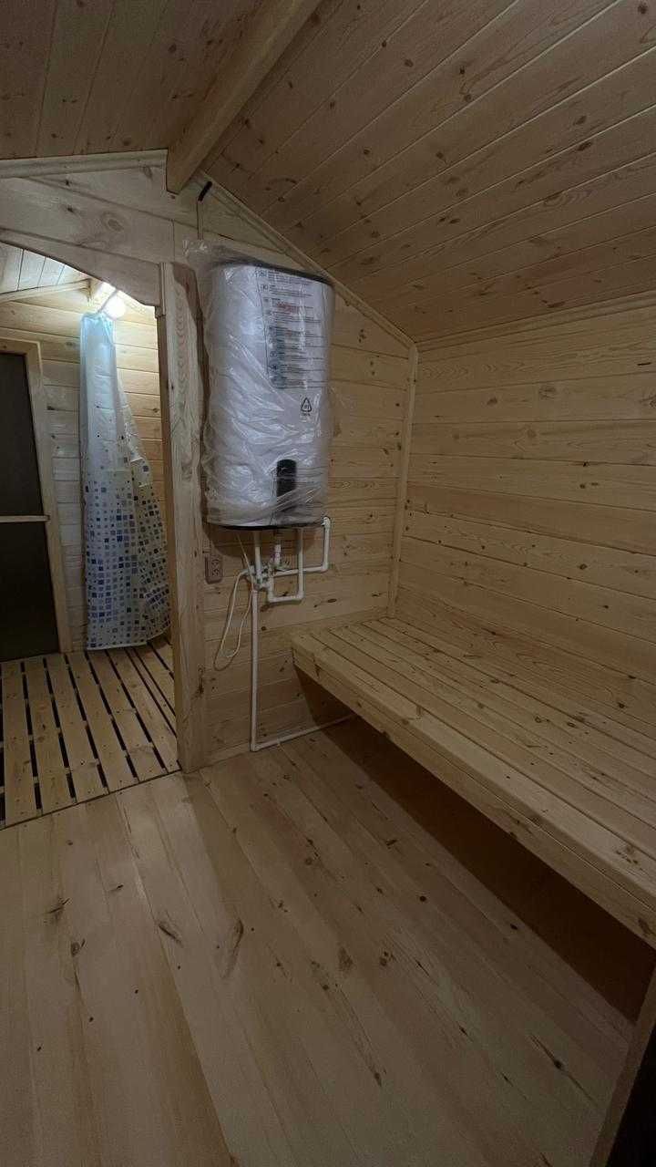 Мобильная баня из мини бруса Астана