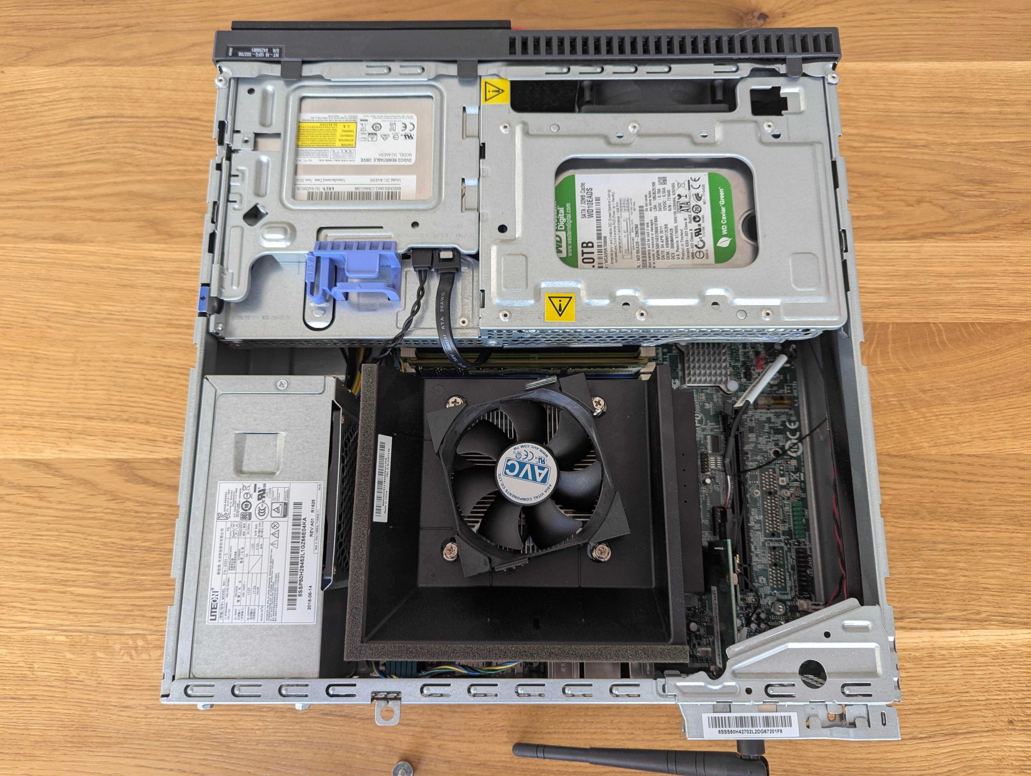 Компютър Lenovo ThinkCentre M900, i5-6500, 256GB NVME, 1TB HDD, WiFi