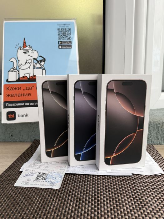 НОВ*ЛИЗИНГ*iPhone 16 pro Max*DESERT/Natural/Black НЕразпечатан 16 макс