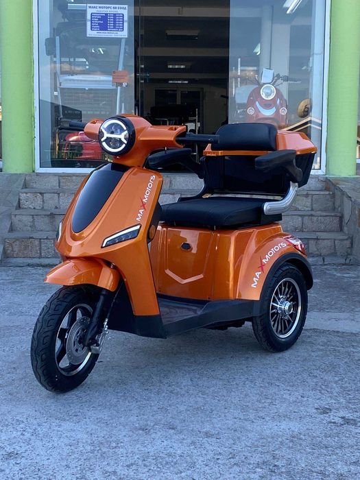 НОВ МОДЕЛ Електрическа Триколка Famozna-LUX 1500W/60V/20Ah - Оранджева