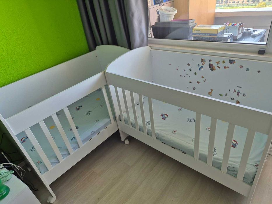 -50% Бебешко легло с колела 60X120 см + Матрак 60/120 см+ Подарък