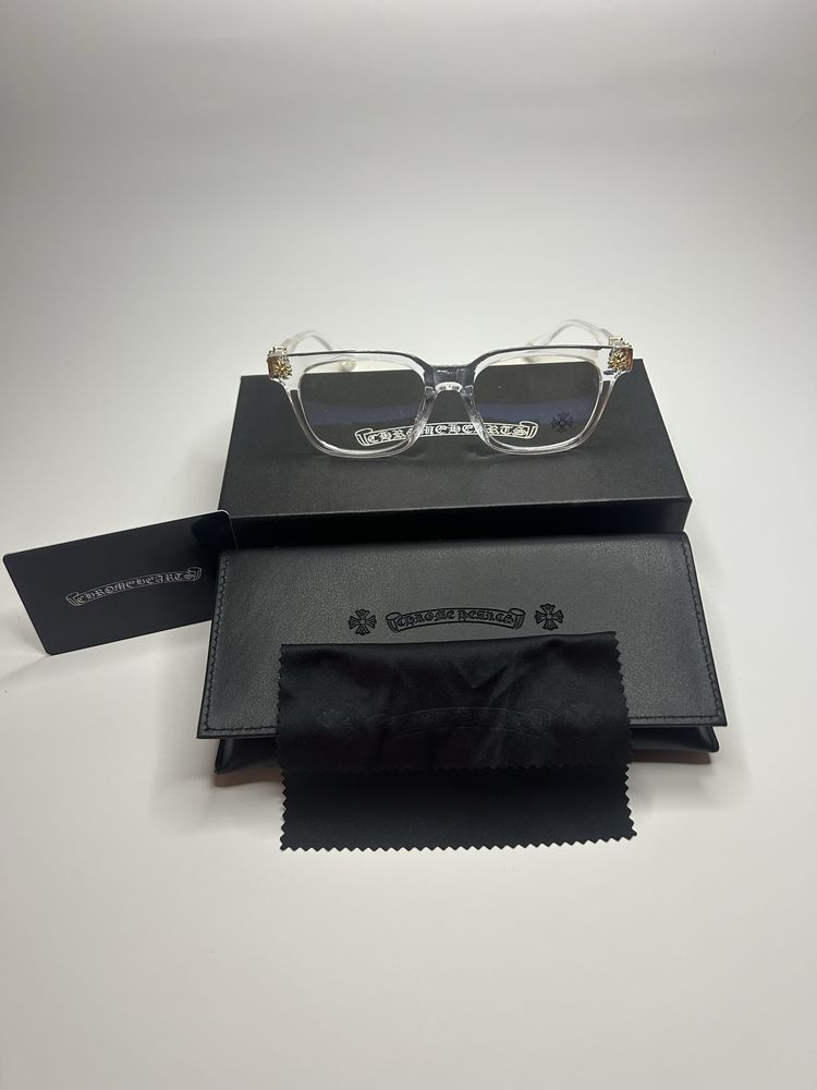 Ochelari Chrome Hearts Transparent & Gold