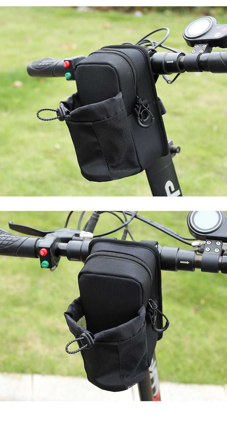 Сумка на руль электросамоката или велосипеда с держателем воды/ремень