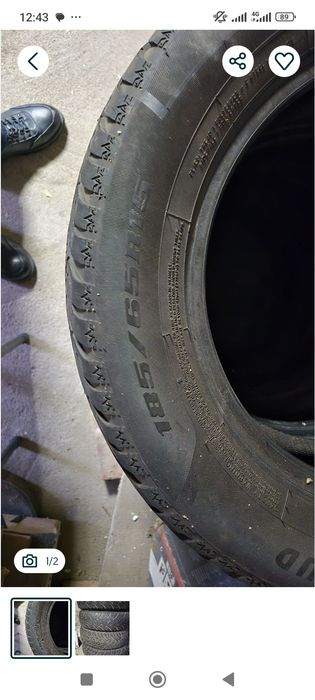 Зимние шины в комплекте 4шт размер 185.65r15