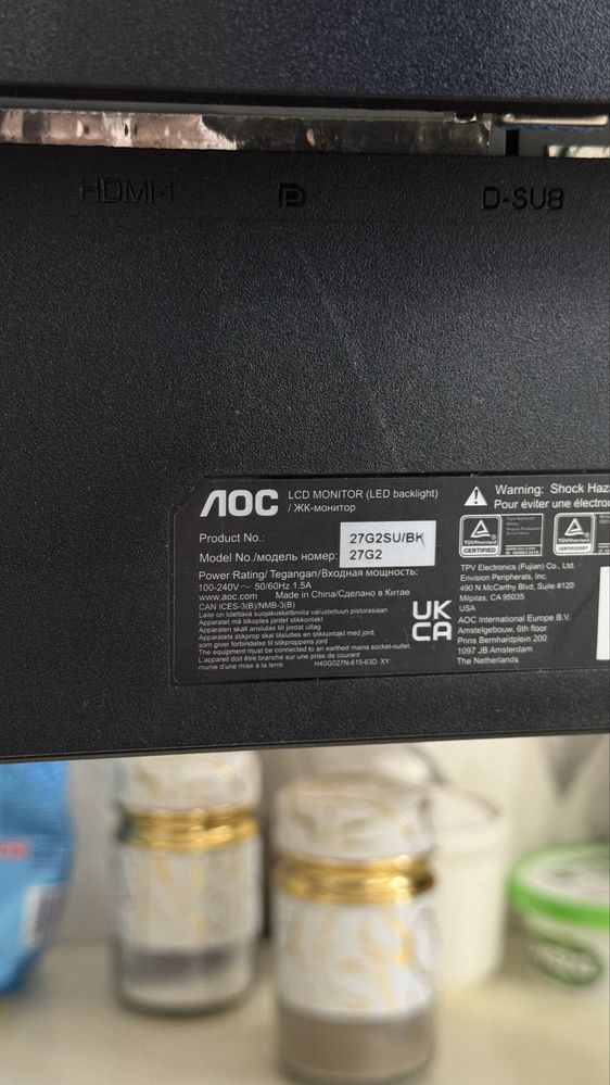 Два Монитора AOC 27д, 165герц