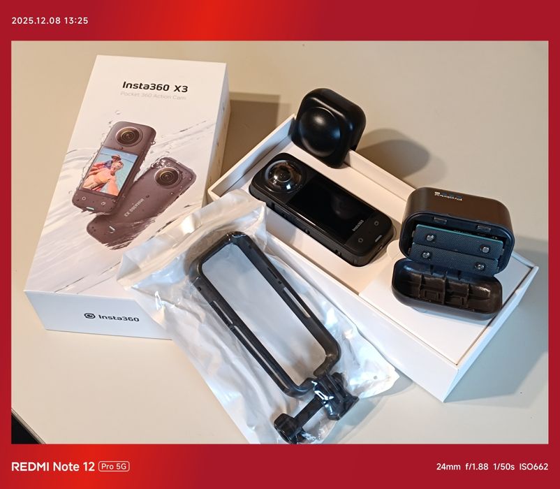Cameră acțiune  insta360 X3 + 3 acumulatori