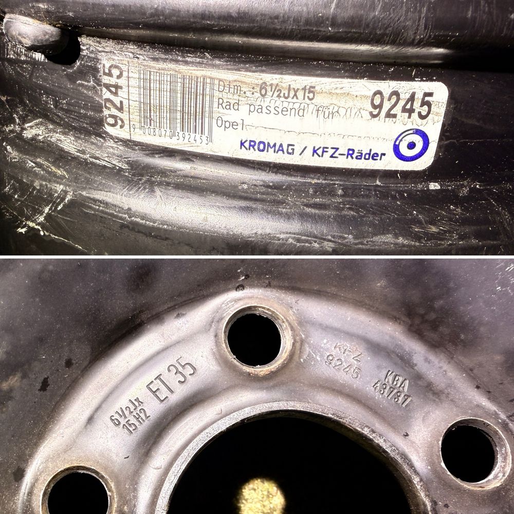 4бр. Отлични 15” Джанти “GM” 5х110 за -OPEL/други- 6,5Jx15H2, ET35