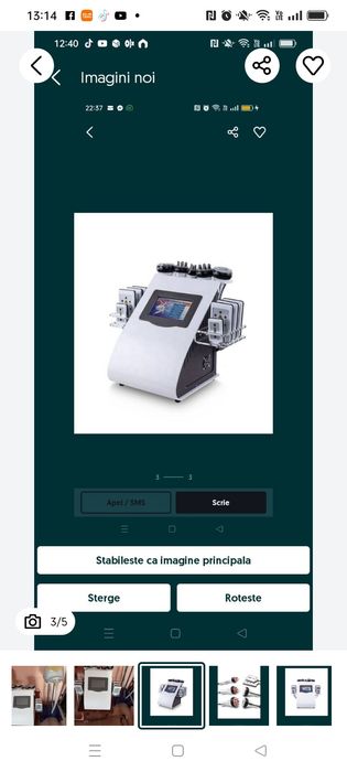 Aparat cosmetic profesional 6 in 1, cavitatie 40KHz, lipolaser, vacuum