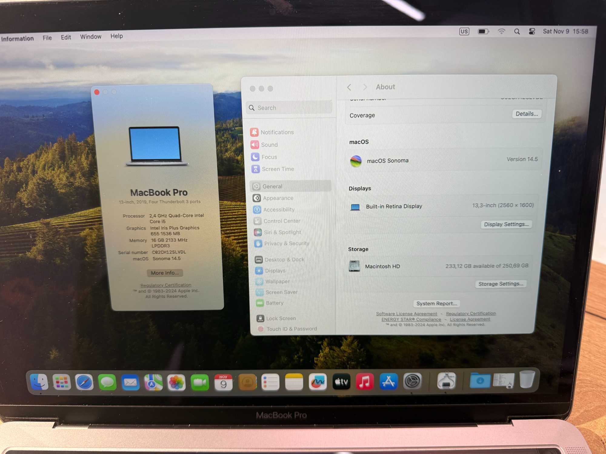 MacBook Pro 2019 i5 16GB Ram SSD 256Gb Factura & Garantie | Buy-Back |