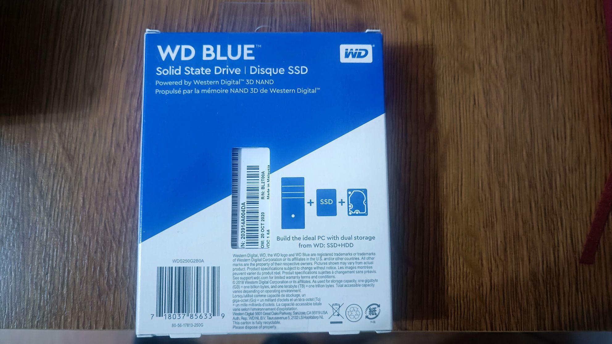 Solid State Drive (SSD) WD Blue 3D, 250GB, SATA III, 2.5" sigilat