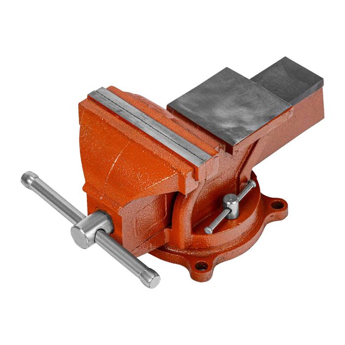 Тиски слесарные 100мм, 125мм, 150 мм, поворотные, с наковальней Sparta