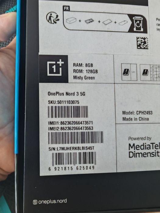 Oneplus Nord 3 5G, 8/128 GB, Nou, Garanție