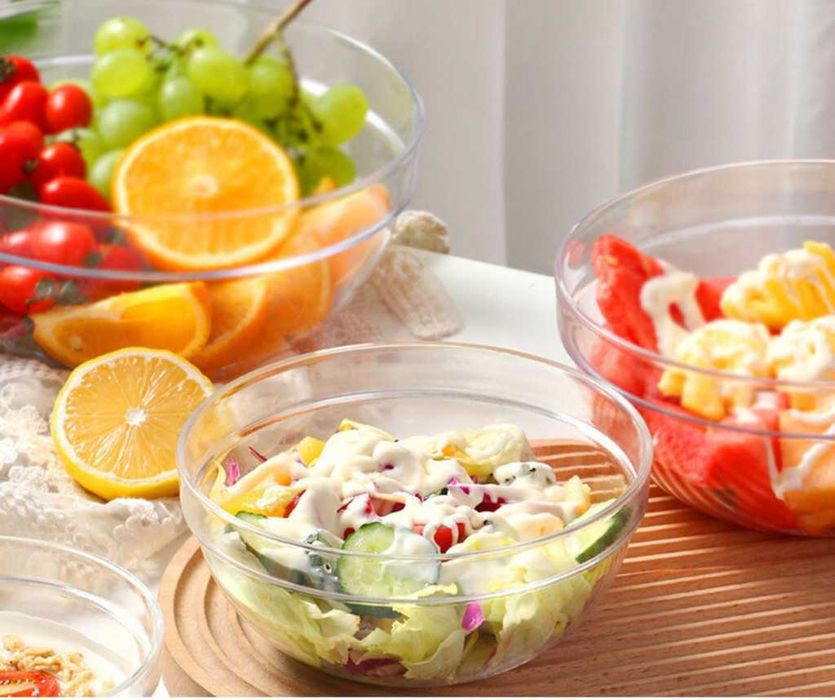 Комплект 3 броя стъклени купи