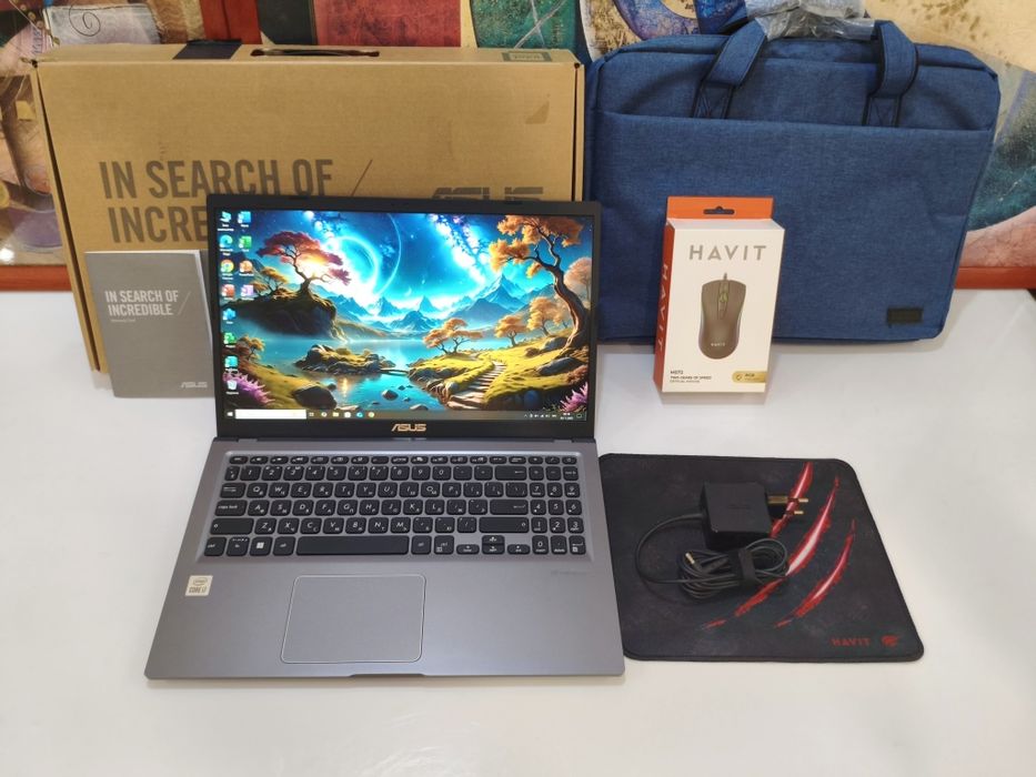 Core i7 10-gen ОЗУ 16Гб SSD m2 512gb ноутбук Asus мощный для работы