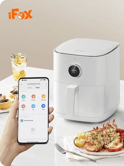 Аэрогриль Xiaomi Smart Air Fryer, 4,5л, управление через смартфон