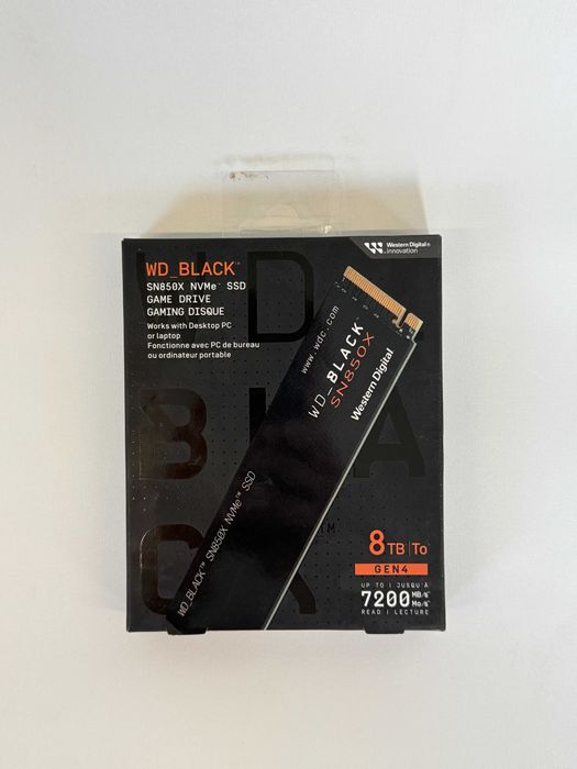 SSD Wd Black SN850X  Desktop / Laptop  8TB 7200mb/s Gen 4