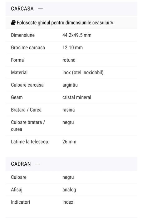 Vând ceas Casio MDV-107-1A1VEF