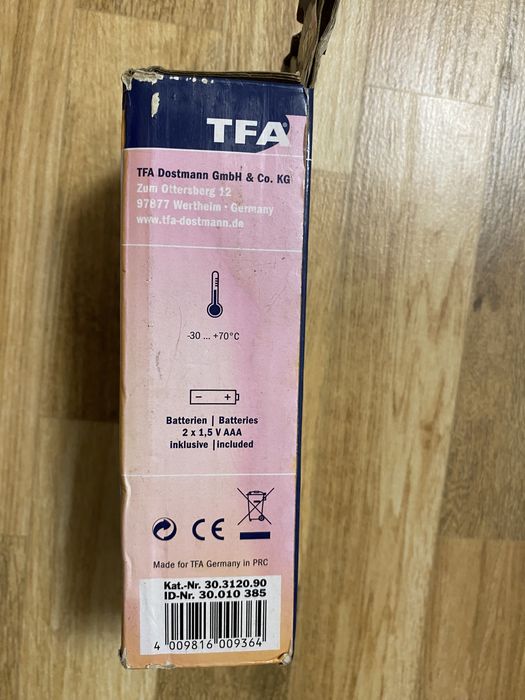 Senzor cu afișaj de temperatură TFA,Profesional.Nou