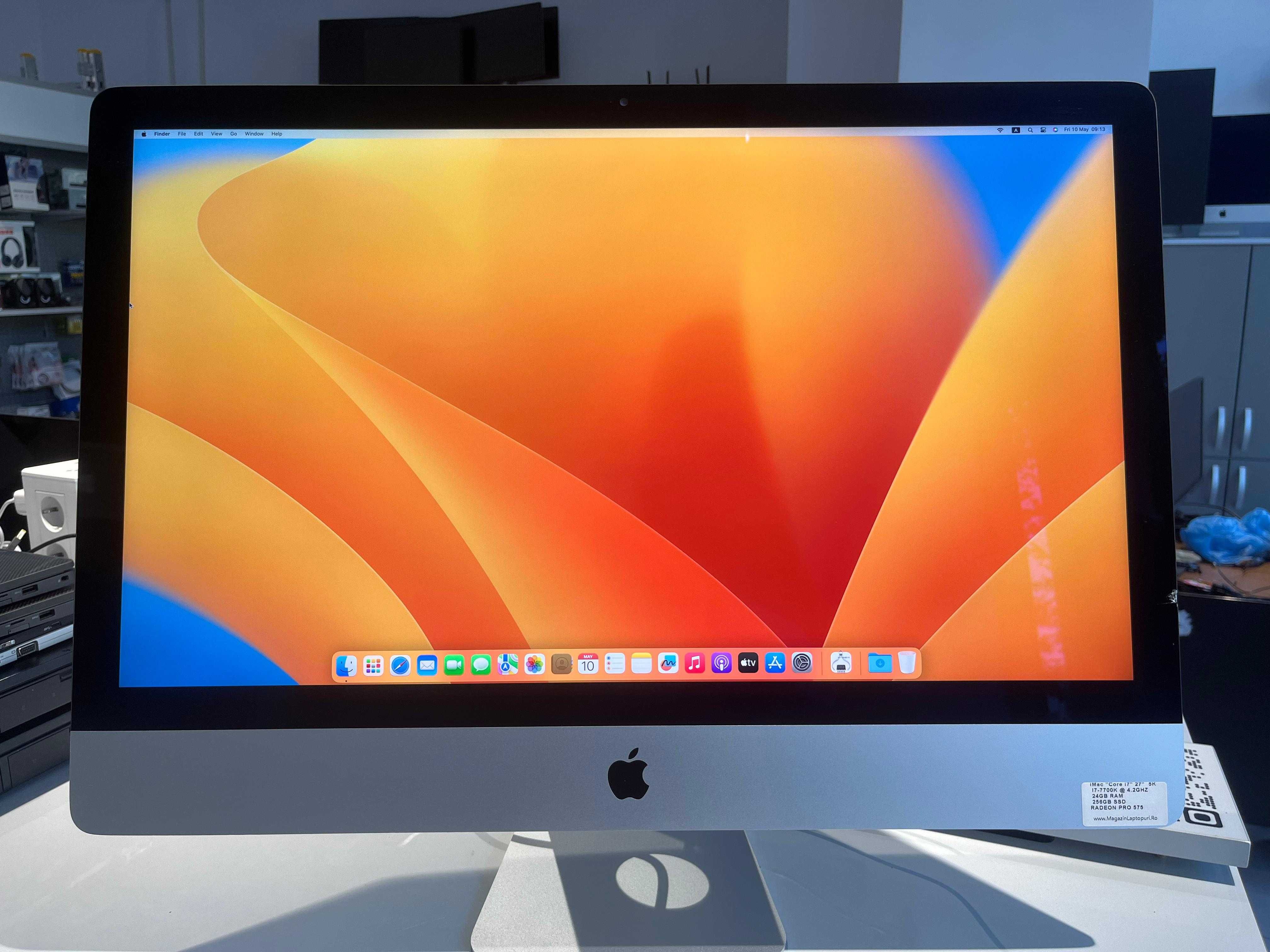 IMAC Late 2017 27" 5K i7-7700K-24Gb Ram-256Gb Ssd-Radeon 575 4Gb