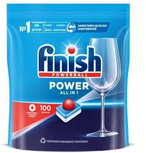 Таблетки для посудомоечных машин Finish powerball all in one 100 шт