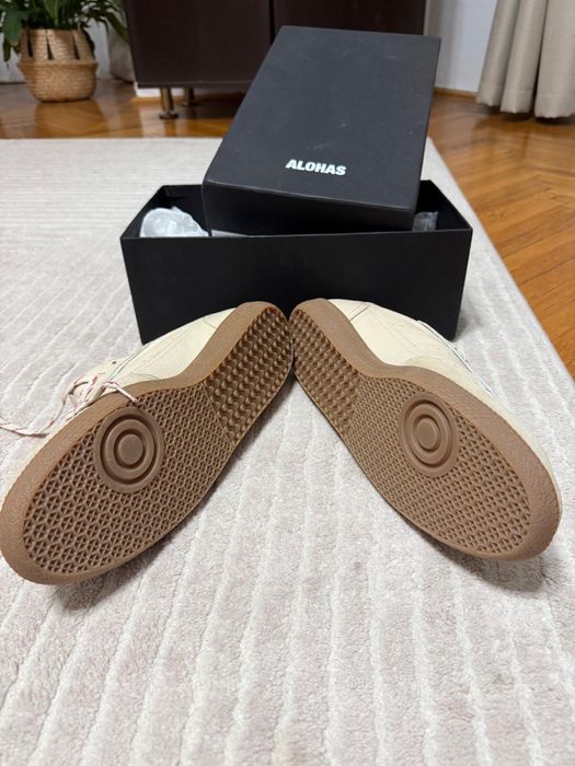 Adidasi Alohas tb490 rife grain cream leather sneakers nr 46