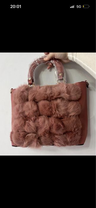 Geanta blana naturala