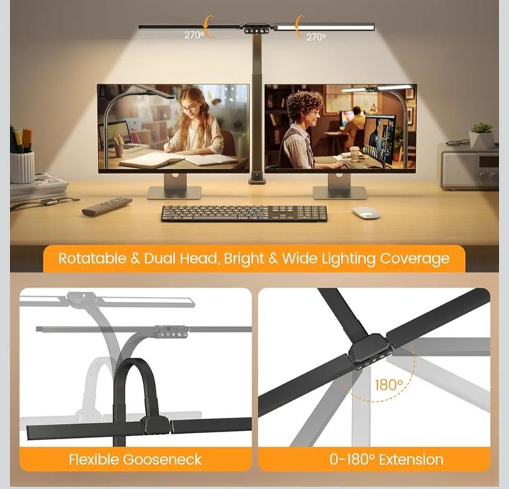 LED Desk Lamp for Home Office with RGB