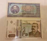 Bancnote 100LEI si 200LEI necirculate de colectie